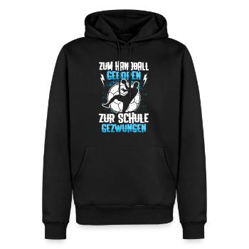 Handball Sport Handballer Handball player gift - Men’s Premium Organic Hoodie - black - Front - Nico (187cm)