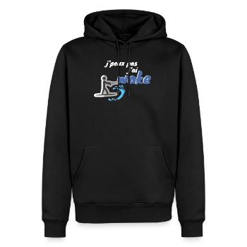 Je peux pas j'ai wake wakeboard - Sweat à capuche Premium bio Homme - noir - Devant - Nico (187cm)