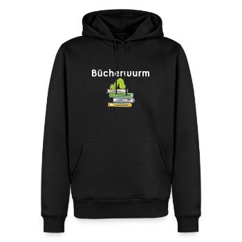 Bücherwurm Geschenk art - Männer Premium Bio Hoodie - Schwarz - Vorne - Nico (187cm)