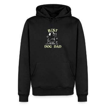 best dog dad Geschenk - Männer Premium Bio Hoodie - Schwarz - Vorne - Nico (187cm)
