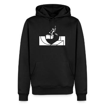 Freestyle Scoot 2 Street Skatepark - Männer Premium Bio Hoodie - Schwarz - Vorne - Nico (187cm)
