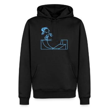 Vélo BMX Freestyle Skatepark - Sweat à capuche Premium bio Homme - noir - Devant - Nico (187cm)