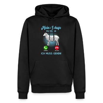 Meine Schafe Rufen An Schäfer Landwirt Geschenk - Männer Premium Bio Hoodie - Schwarz - Vorne - Nico (187cm)
