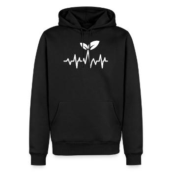 Les plantes cadeaux d'inspiration végétalienne - Sweat à capuche Premium bio Homme - noir - Devant - Nico (187cm)