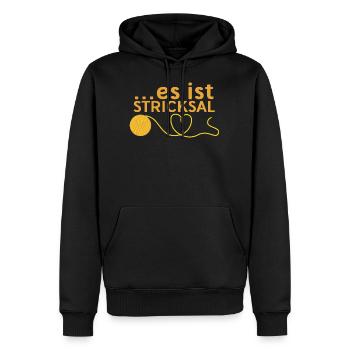 Stricksal Stricken Hobby Handarbeit Wolle Geschenk - Männer Premium Bio Hoodie - Schwarz - Vorne - Nico (187cm)