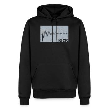 Kick Synthesizer Musiker keyboard - Männer Premium Bio Hoodie - Schwarz - Vorne - Nico (187cm)