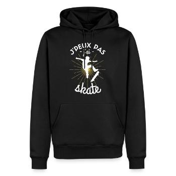 Je Peux Pas J'ai Skate Skateboard Skatepark Skater - Sweat à capuche Premium bio Homme - noir - Devant - Nico (187cm)