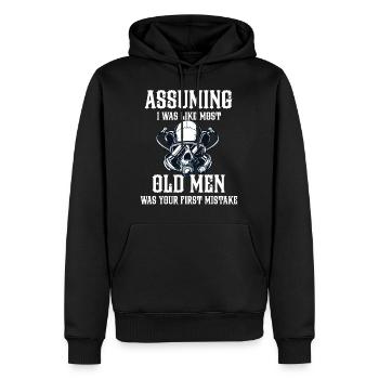 Old Men Scuba - Männer Premium Bio Hoodie - Schwarz - Vorne - Nico (187cm)