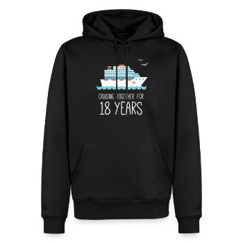 Cruising zusammen für 18 Jahre Hochzeitstag - Männer Premium Bio Hoodie - Schwarz - Vorne - Nico (187cm)