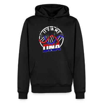 Pays-Bas Amsterdam Europa Dutch Drapeau Hollande - Sweat à capuche Premium bio Homme - noir - Devant - Nico (187cm)