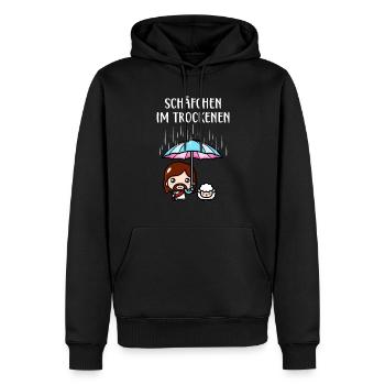Schäfchen im Trockenen Jesus Christlich Fun - Männer Premium Bio Hoodie - Schwarz - Vorne - Nico (187cm)