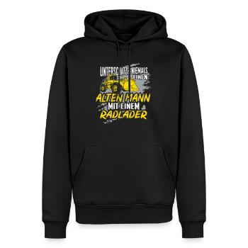 Radlader Bagger Radladerfahrer Opa Papa Geschenk - Männer Premium Bio Hoodie - Schwarz - Vorne - Nico (187cm)