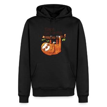 NOPE NO TODAY! - Männer Premium Bio Hoodie - Schwarz - Vorne - Nico (187cm)