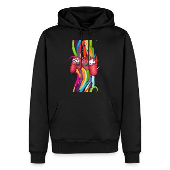 Ich kann nicht Ich habe Videospiel-Konsole - Männer Premium Bio Hoodie - Schwarz - Vorne - Nico (187cm)