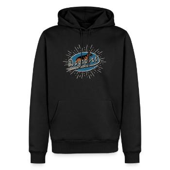 Vintage Dogsport German Shepherd Motif IGP - Men’s Premium Organic Hoodie - black - Front - Nico (187cm)
