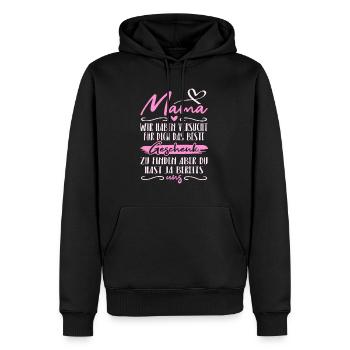 Mama Geschenk Lustiger Spruch Muttertag Geburtstag - Männer Premium Bio Hoodie - Schwarz - Vorne - Nico (187cm)