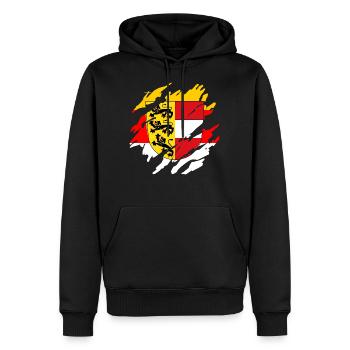 Echte Klagenfurt & Kärnten Patrioten & Urlauber - Männer Premium Bio Hoodie - Schwarz - Vorne - Nico (187cm)