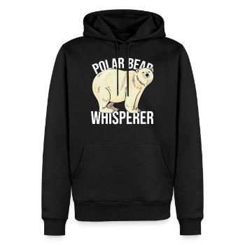 Polar Bear Whisperer Polar Bear Zookeeper Animal - Men’s Premium Organic Hoodie - black - Front - Nico (187cm)