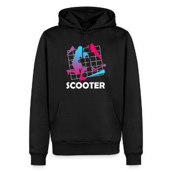 Scooter Spruch Skater Geschenk Kunst Zeichnung - Männer Premium Bio Hoodie - Schwarz - Vorne - Nico (187cm)