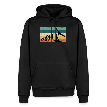 Wing Foil Evolution Geschenk Affe Mensch Foiler - Männer Premium Bio Hoodie - Schwarz - Vorne - Nico (187cm)