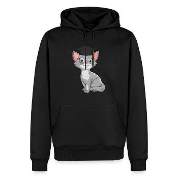 Bachelor Master Katzen Geschenk zum Abschluss 2021 - Männer Premium Bio Hoodie - Schwarz - Vorne - Nico (187cm)