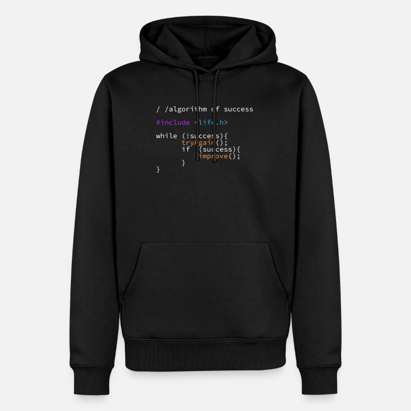 Code de programme algorithme de succès it développeur - Sweat à capuche Premium bio Homme - noir