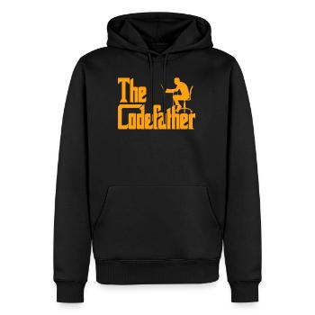 Entwickler Spaß Spruch The Codefather Coder - Männer Premium Bio Hoodie - Schwarz - Vorne - Nico (187cm)