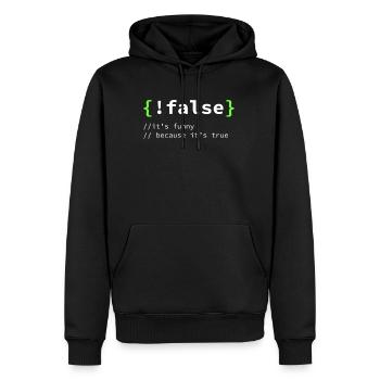 Programmierer Entwickler IT Geschenk Nerd Geek - Männer Premium Bio Hoodie - Schwarz - Vorne - Nico (187cm)