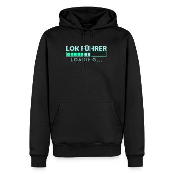 Lok Führer Lokführer Geschenk werdender Zug Führer - Männer Premium Bio Hoodie - Schwarz - Vorne - Nico (187cm)
