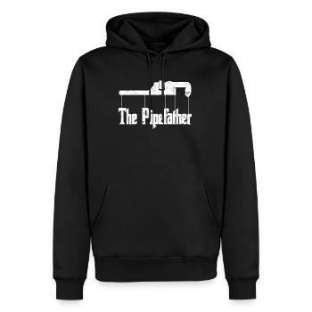 The Pipefather Plombier Homme mécanicien d’installation - Sweat à capuche Premium bio Homme - noir - Devant - Nico (187cm)