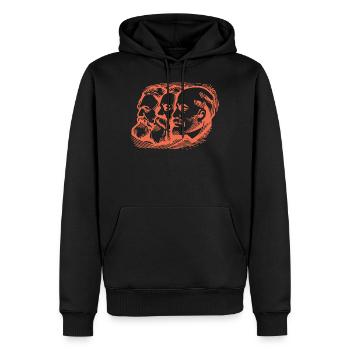 Chemnitz Geschenk Karl Marx Marxismus - Männer Premium Bio Hoodie - Schwarz - Vorne - Nico (187cm)
