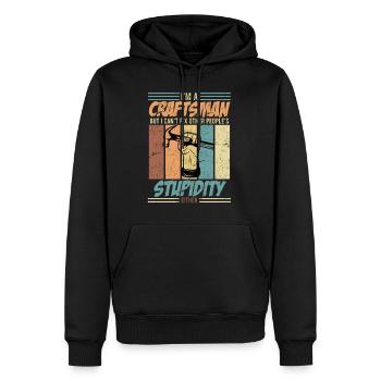 Dachdecker Zimmermann Tischler Maurer Trockenbauer - Männer Premium Bio Hoodie - Schwarz - Vorne - Nico (187cm)