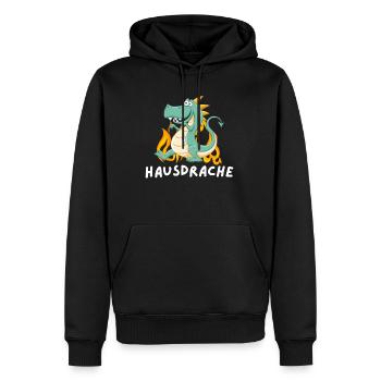 Hausdrache Schwiegermutter Humor Fun - Männer Premium Bio Hoodie - Schwarz - Vorne - Nico (187cm)