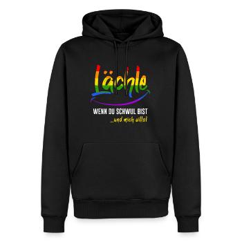 Lächle wenn du Schwul bist Gay Pride LGBT Pride - Männer Premium Bio Hoodie - Schwarz - Vorne - Nico (187cm)