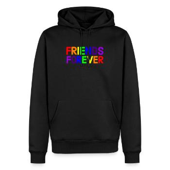Regenbogen, Regenbogen, Regenbogen, Regenbogen, Regenbogen - Männer Premium Bio Hoodie - Schwarz - Vorne - Nico (187cm)