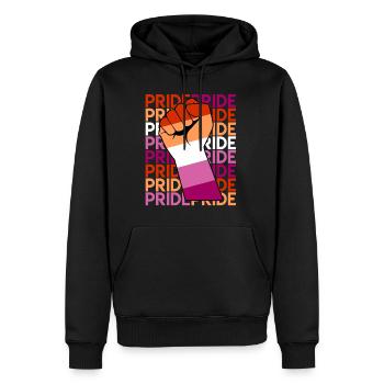 Lesbiennes Pride LGBT Pride Gay Lesbian - Sweat à capuche Premium bio Homme - noir - Devant - Nico (187cm)