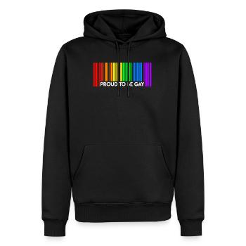 Proud to be Gay Pride LGBT Pride Gay Cadeau - Sweat à capuche Premium bio Homme - noir - Devant - Nico (187cm)