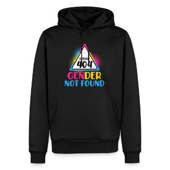 Error 404 Gender not Found Bisexuell Pansexuell - Sweat à capuche Premium bio Homme - noir - Devant - Nico (187cm)