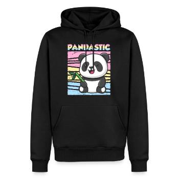 Panda Spruch Pandastic Pansexuell Geschenk - Männer Premium Bio Hoodie - Schwarz - Vorne - Nico (187cm)