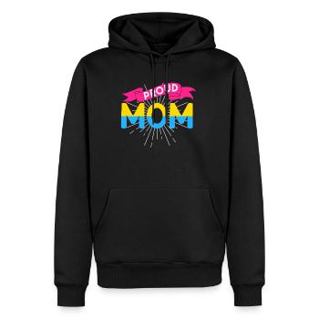 Pansexualität Spruch Proud Mom Pan Pride LGBT - Männer Premium Bio Hoodie - Schwarz - Vorne - Nico (187cm)