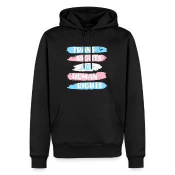 Les Transgenres Transgenre Trans Rights are Human Rights - Sweat à capuche Premium bio Homme - noir - Devant - Nico (187cm)