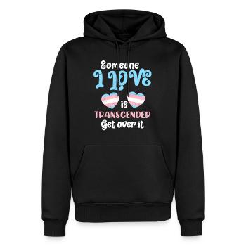 Transsexualität Transgender Spruch Trans Liebe - Männer Premium Bio Hoodie - Schwarz - Vorne - Nico (187cm)