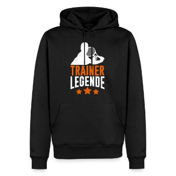 Tennis Trainer Legende Tennis Coach Tennistrainer - Männer Premium Bio Hoodie - Schwarz - Vorne - Nico (187cm)