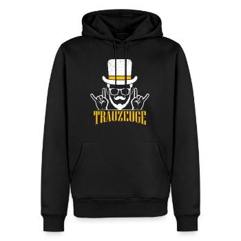 Trauzeuge der Braut oder Bräutigam Hochzeit - Männer Premium Bio Hoodie - Schwarz - Vorne - Nico (187cm)