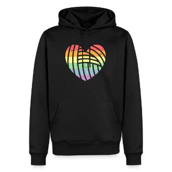 LGBT Pride Gay Lesbiennes cadeau Gay Pride - Sweat à capuche Premium bio Homme - noir - Devant - Nico (187cm)