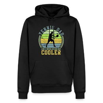 Tennis Dad wie ein normaler Dad nur cool Geschenk - Männer Premium Bio Hoodie - Schwarz - Vorne - Nico (187cm)