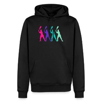 Cooles Tennis Tennisspieler Geschenk Tennisturnier - Männer Premium Bio Hoodie - Schwarz - Vorne - Nico (187cm)