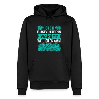Busfahrerin Bus Fahrer Frauen Geschenk Spruch - Männer Premium Bio Hoodie - Schwarz - Vorne - Nico (187cm)