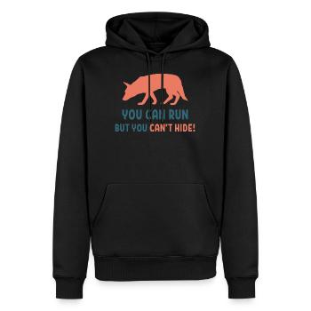You can run Mantrailing Suchhund Hundeliebhaber - Männer Premium Bio Hoodie - Schwarz - Vorne - Nico (187cm)