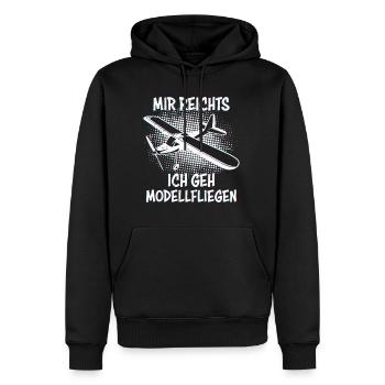 Mir reichts ich geh Modellfliegen Modellflugzeug - Männer Premium Bio Hoodie - Schwarz - Vorne - Nico (187cm)